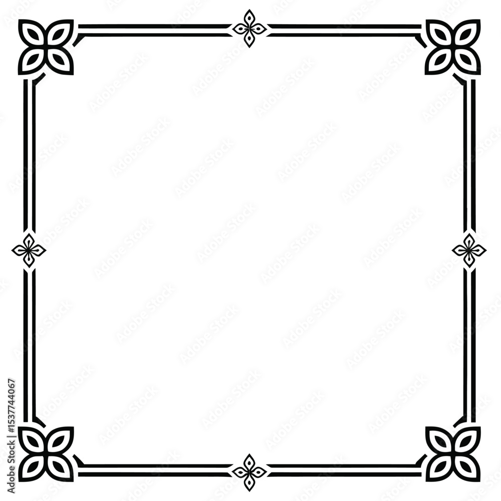 Poster elegant border design: a sophisticated and intricately designed border element, offering a touch of 