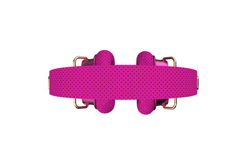 Vibrant Pink Wireless Bluetooth Headphones for High Definition Stereo Audio Streaming. Isolated...