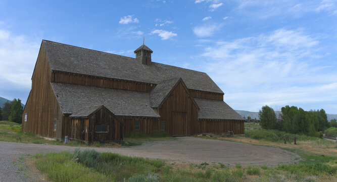 Old Wooden Ranching Cattle Barn