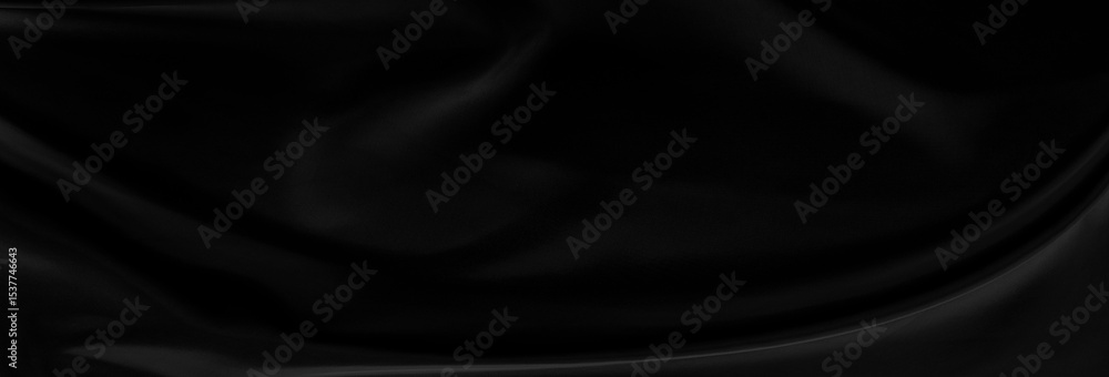 Aufkleber black gray satin dark fabric texture luxurious shiny that is abstract silk cloth panorama background