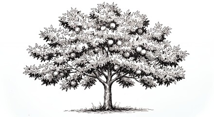Detailed drawing of a full tree
