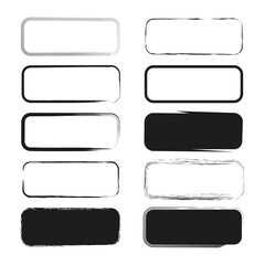 Rectangle bar icon. Vector filled outline. Shape set figure. Minimal design layout.