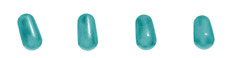 Set of 4 3d objects blue frosted ice isolated on a transparent background. Object index 22. Transparent frosted glass morphism icon. 3d abstract elements for graphic design.