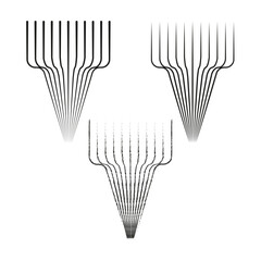 Kitchen fork graphic. Simple utensil icon. Elegant dinnerware object. Vector cutlery illustration.