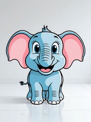 Fototapeta premium funny elephant cartoon