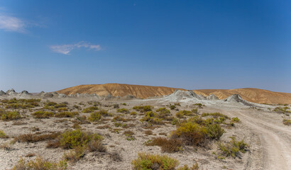 Vast Mud Volcano Landscape in Azerbaijan