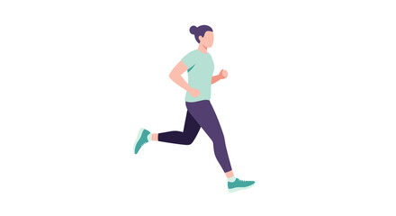 Running Woman: Vector Illustration for Active Lifestyle