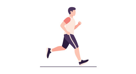 Running Man Vector Illustration: Active Lifestyle Graphic