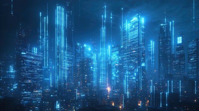 abstract background with binary code