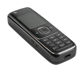 Mobile phone displaying technology trends home office product indoor perspective cut out png