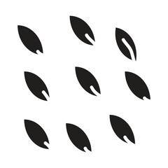 black leaf background silhouette illustration of ornamental plants that are very beautiful and aesthetic to display