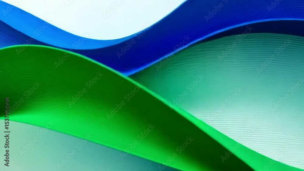 Poster abstract background with colorful wavy lines on white, flowing design element