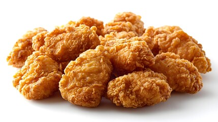 Crispy and crunchy fried chicken strips and pieces
