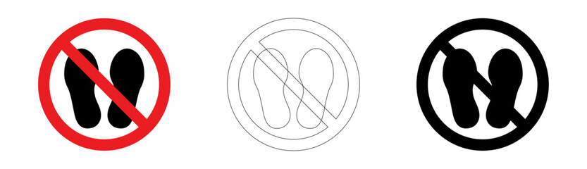 Do not walk or stand here sign in vector format