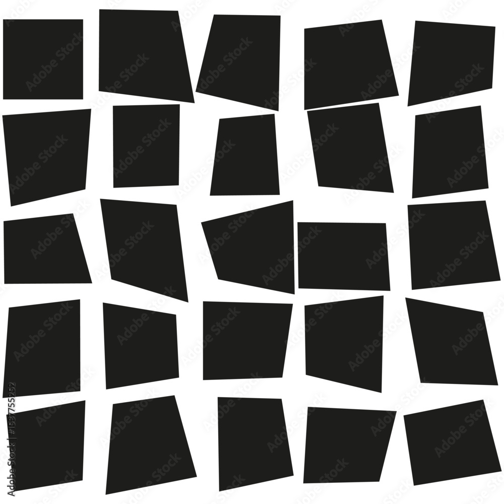 Aufkleber black square grid. dark geometric pattern. vector tile arrangement. bold monochrome blocks.