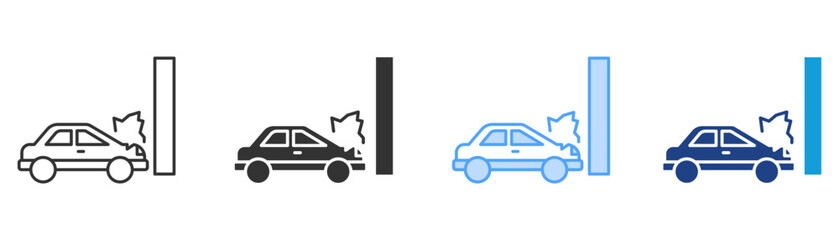 Accident Icon Set Multiple Style Collection