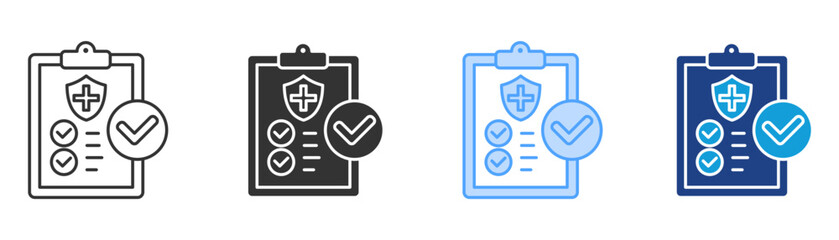 Safety Policy Icon Set Multiple Style Collection