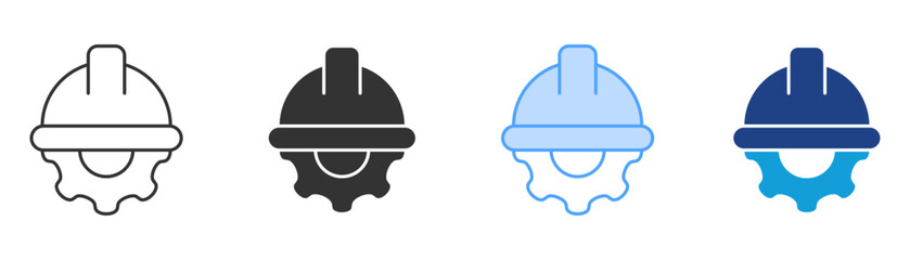 Safety Gear Icon Set Multiple Style Collection