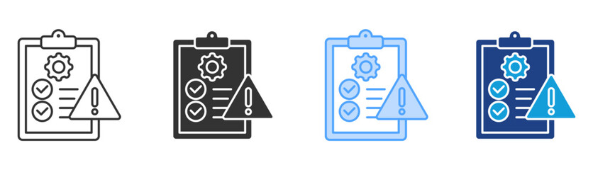 Hazard Control Icon Set Multiple Style Collection