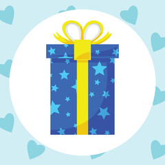 Gift Box Present with Various Bright Colorful Wrapper Cartoon Vector