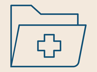 Medical result outline icon. Hospital outline vector icon. Simple outline icon.