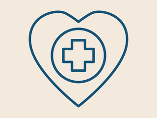 Healthcare outline icon. Hospital outline vector icon. Simple outline icon.