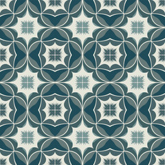 The greenish-green colorless geometric flower pattern is used for wallpapers, cloth tiles, and other vector patterns.
