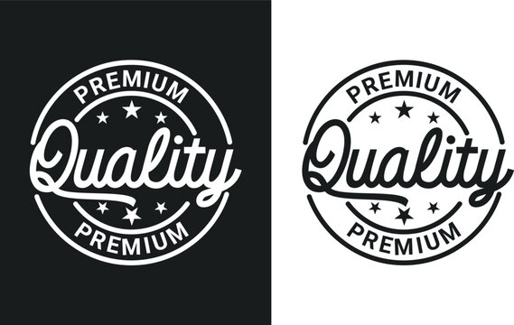 premium quality stamp for luxury elegant business for product logo design icon vector template