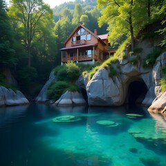House in beautiful landscape 