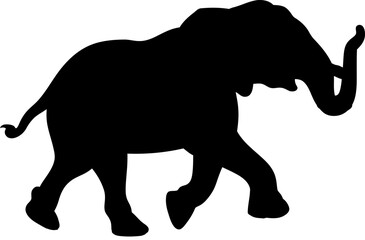 Handdrawn elephant silhouette