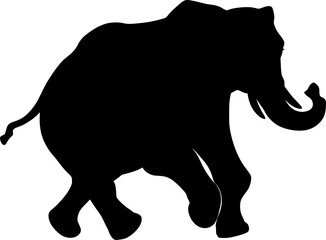 Handdrawn elephant silhouette