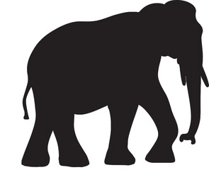 Handdrawn elephant silhouette