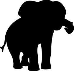 Handdrawn elephant silhouette