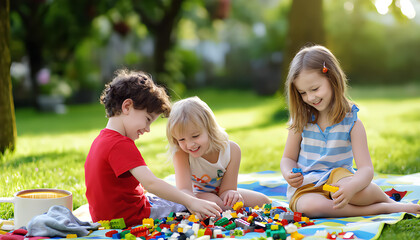 group of students studying together in the park
