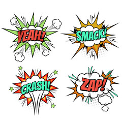 Comic speech bubble expression collection set