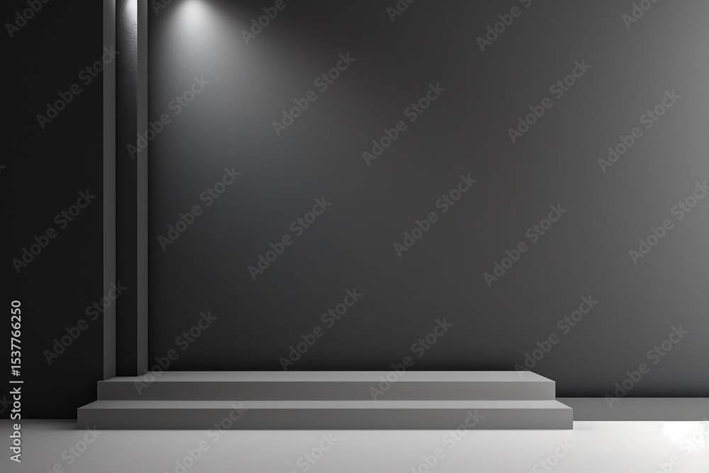 Aufkleber smooth plain abstract backdrop in monochrome shades with gentle lighting and no distractions, ideal 