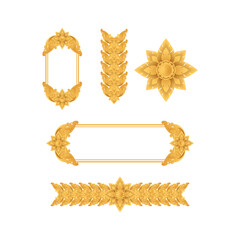 golden photo frame decoration ornament kbach_name frame border kbach