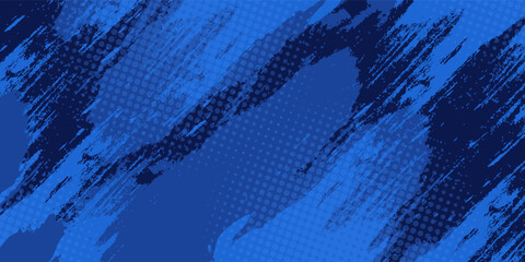 blue color pattern gradient grunge texture background. Dots pop art comics sport style vector illustration Abstract background dark blue with modern corporate concept