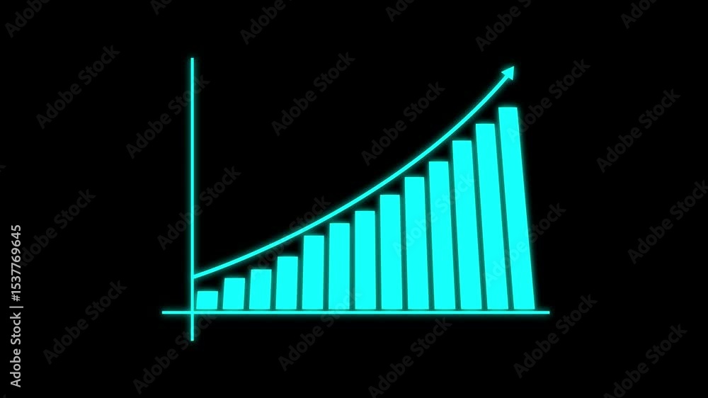 Poster business graph chart with growing business concept. arrow rising on graph sale symbols. abstract bus