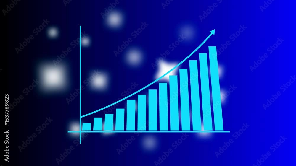 Poster business graph chart with growing business concept. arrow rising on graph sale symbols. abstract bus