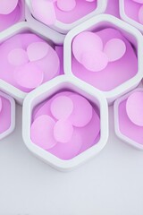 Abstract Purple and Pink Geometric Hexagon Pattern Background