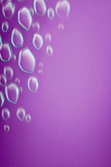 Abstract Purple Geometric Background with Floating Bubbles