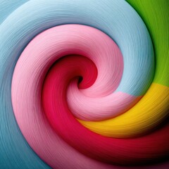 Abstract Rainbow Spiral Pattern with Vivid Colors and Textured Surface