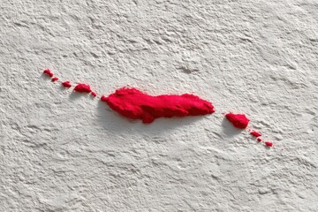 Abstract Red Powder on White Textured Background