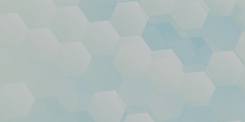 Abstract blue and white hexagon background. Futuristic digital hi-technology banner. Healthcare background. Vector