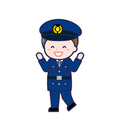 警察官／ななめ／男性 07