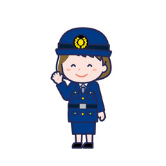 Fototapeta premium 警察官／ななめ／女性 10