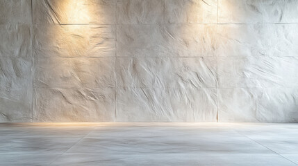 Textured wall with soft lighting creating serene atmosphere