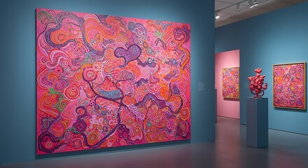 Abstract background with hearts and flowers vintage floral design pattern