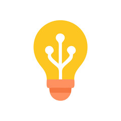 Digital Innovation and Idea Lightbulb Icon

